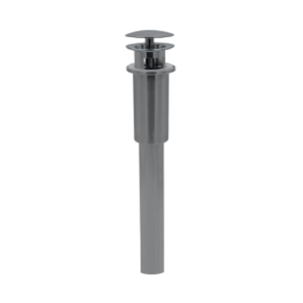 Dome Style Round Lavatory Drain - with Overflow & Stationary Dome - White