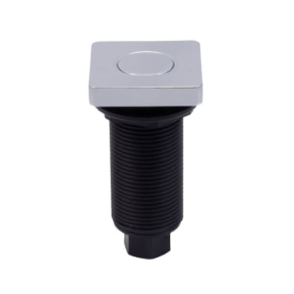 Square Replacement Deluxe Flush Waste Disposer Air Switch Button - Polished Chrome