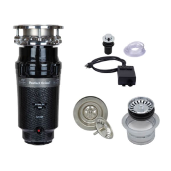 Double Bowl Deluxe Kitchen Sink Package - Extended Flange - Matte Black