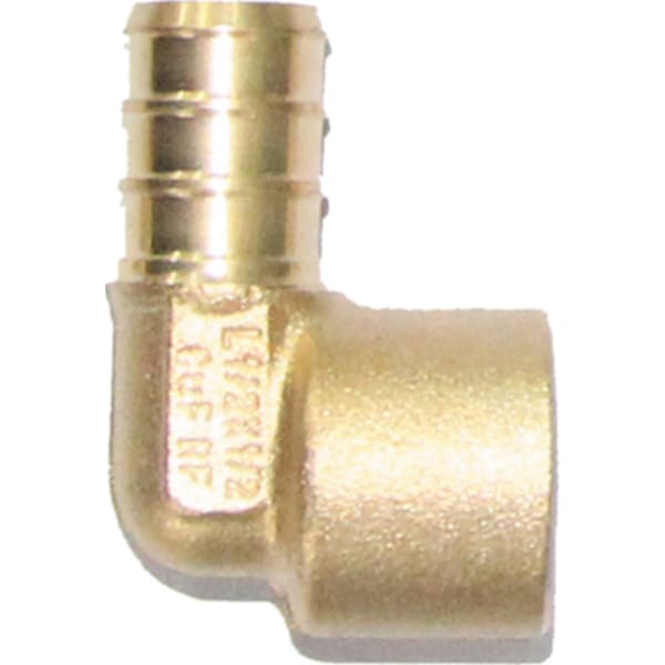 1/2 PEX x 1/2 CU - LF Brass - Sweat Elbow Female - F1807