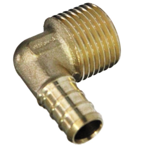 1/2 PEX x 1/2 NPT - LF Brass - Threaded Elbow Male - F1807