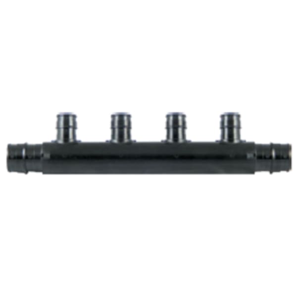4-Port  PEX Flow Through Manifold Tee - 3/4" Expansion Inlet,  3/4"Expansion Outlet - (4) 1/2" Expansion Ports - Composite, Expansion(F1960)