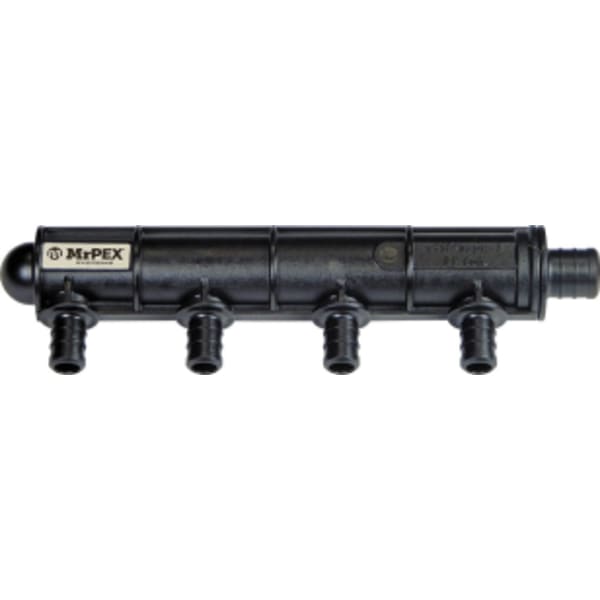 4-Port  PEX Flow Through Manifold Tee - 1" Expansion Inlet,  1"Expansion Outlet - (4) 1/2" Expansion Ports - Composite, Expansion(F1960)