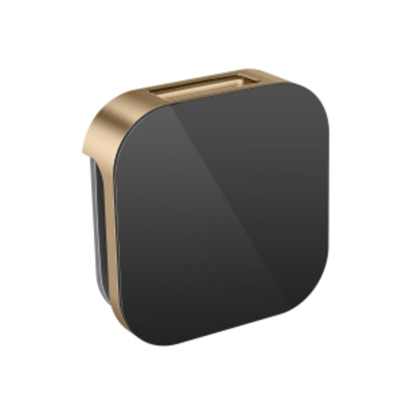 Aroma Glass 3 in. W. Steamhead with AromaTherapy Reservoir in Black and Brushed Bronze