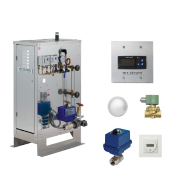 CU (Digital 1) 18 kW (18000 W) Steam Shower Generator Package with Digital 1 Control in Square Polished Chrome