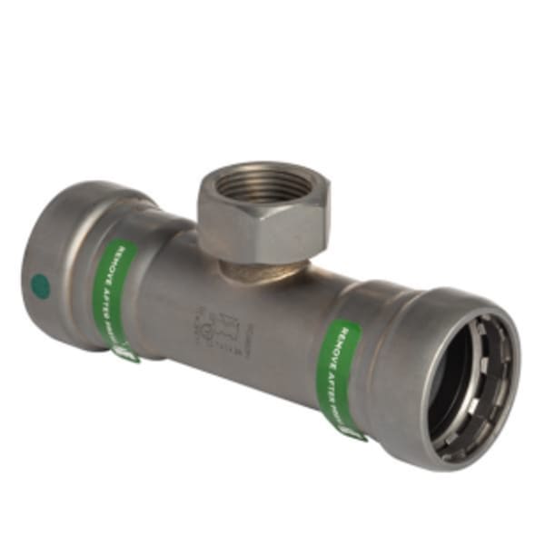 1" x 1" x 3/4" Carbon Steel Press Fittings - Mechanical - Tee - PxF P x P x FPT