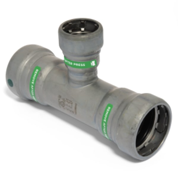 1-1/2" x 1-1/2" x 1-1/4" Carbon Steel Press Fittings - Mechanical - Tee P x P x P