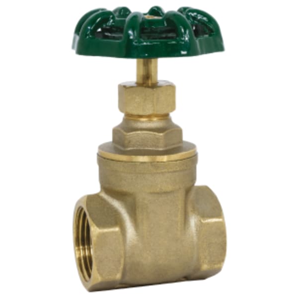 1/2" FPT Forged Lead-Free Brass Gate Valve, Hard Seat