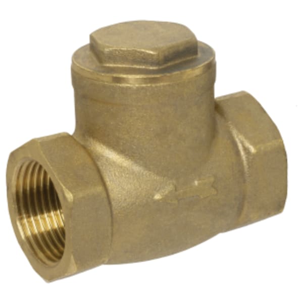2" FPT B62 Lead-Free Brass Swing Check Valve, Hard Seat