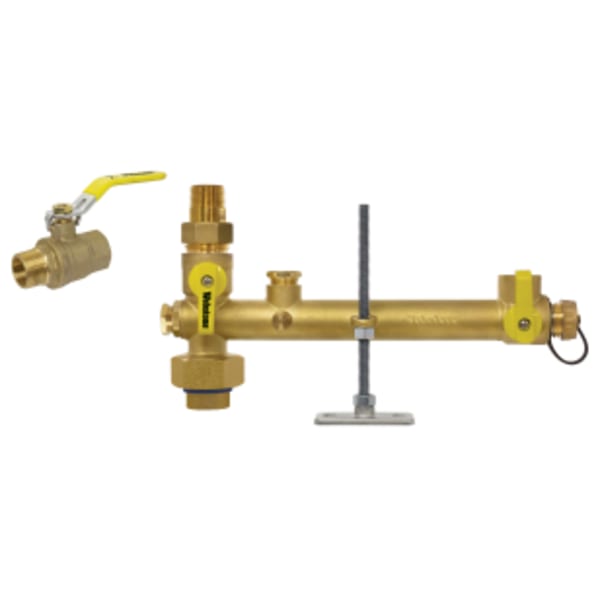 3/4" FPT x MPT Pro-Pal Water Heater Service Valve Kit, Includes Water Heater Supply Valve, w/ Expansion Tank Service, Ball Valve, & Mounting Hardware