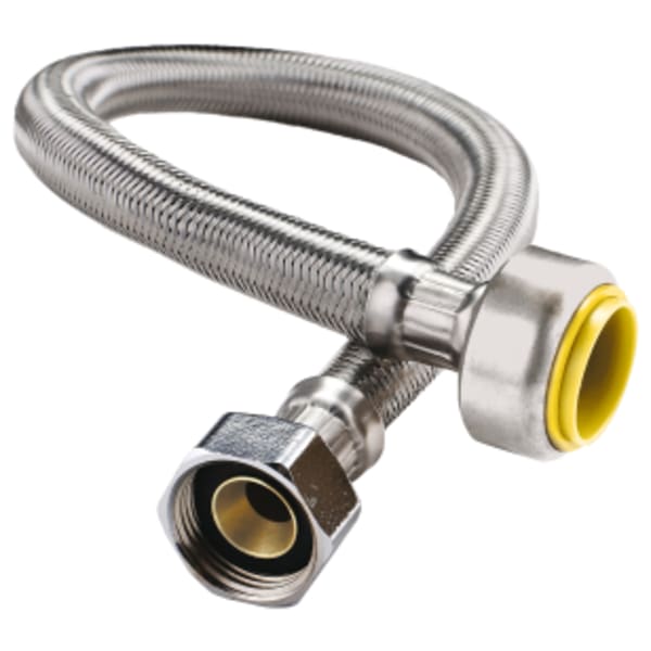 3/4" Push x FPT ProPush Flexible Water Heater Connector, 15" Length, Braided Stainless Steel, For Connection to Copper, CPVC or PEX