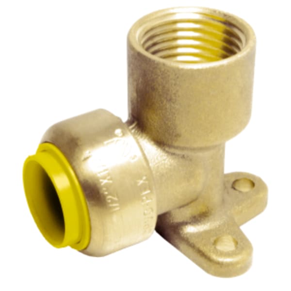3/4" Push x FPT ProPush 90 Degree Elbow, Forged DZR Lead-Free Brass Fitting, For Connection to Copper, CPVC or PEX