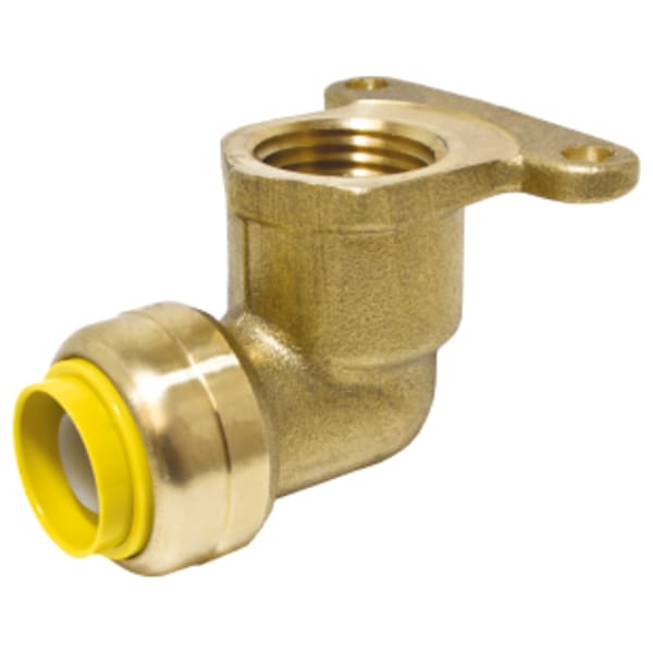 1/2" Push x FPT ProPush 90 Degree High Ear Elbow, Forged DZR Lead-Free Brass Fitting, For Connection to Copper, CPVC or PEX