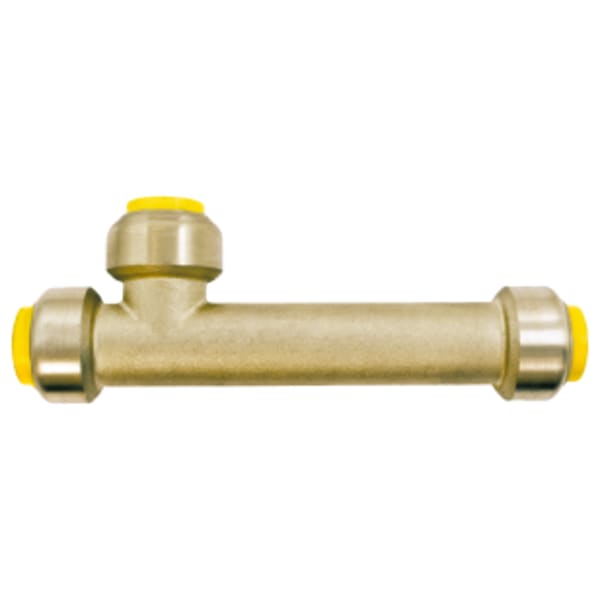 1/2" Push x Push x Push ProPush Repair Tee, Forged DZR Lead-Free Brass Fitting, For Connection to Copper, CPVC or PEX