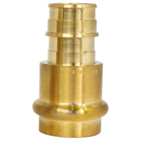 1-1/2" Press x F1960 PEX Forged DZR Lead-Free Brass Transition Fitting