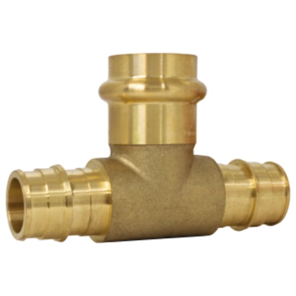1" F1960 PEX x F1960 PEX x Press Forged DZR Lead-Free Brass Transition Tee