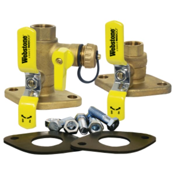 3/4" FPT x Flange Isolator Installation Kit, Isolator & Isolator w/ Drain, & 2 Flange Gaskets, Nuts & Bolts, Fits Standard Pumps