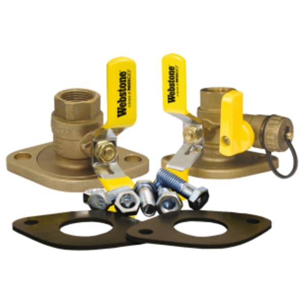 3/4" FPT x Rotating Flange Isolator w/ Rotating Flange Installation Kit, Isolator w/ Rotating Flange & Isolator w/ Rotating Flange & Drain, & 2 Flange Gaskets, Nuts & Bolts, Fits Standard & High Velocity Pumps