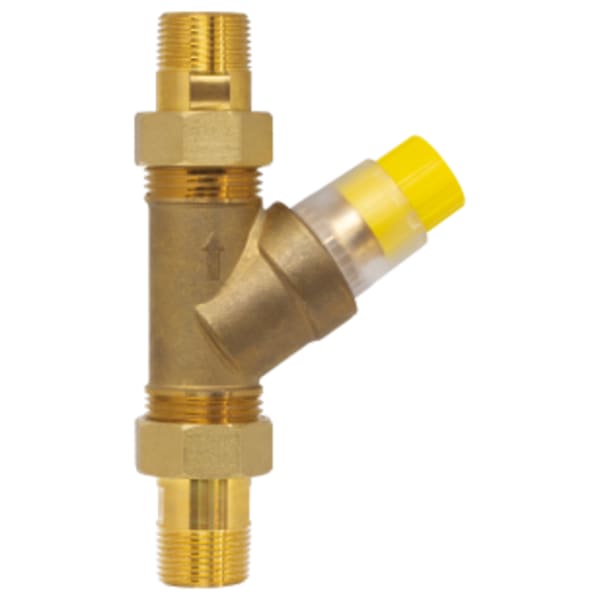 1" MPT Forged Brass Differential Pressure By-Pass Valve, Opening Differential Pressure Setting Adjustable from 1.5 to 9 PSI, 18 GPM Max
