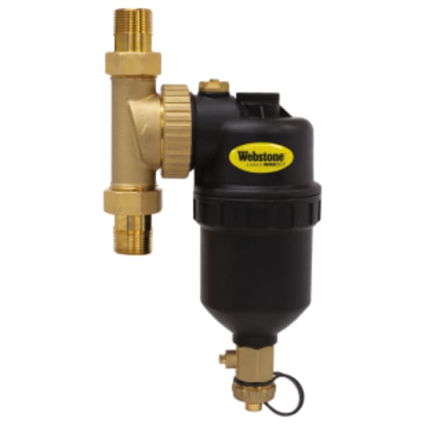 1" MPT Magnetic Boiler Filter, 12,000 Gauss Magnet, Diverter, Integrated Hose Drain Valve, Air Vent & Filter, Includes (2) Union End Connections & Service Tool