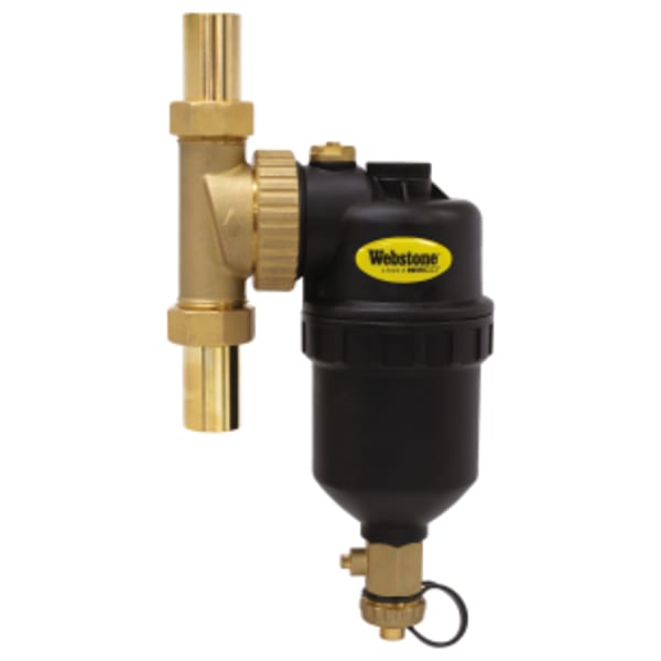 3/4" Sweat Magnetic Boiler Filter, 12,000 Gauss Magnet, Diverter, Integrated Hose Drain Valve, Air Vent & Filter, Includes (2) Union End Connections & Service Tool