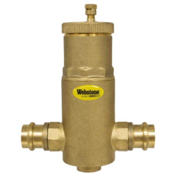 1" Press Brass Air Separator, w/ Removable Vent Head & Coalescing Medium