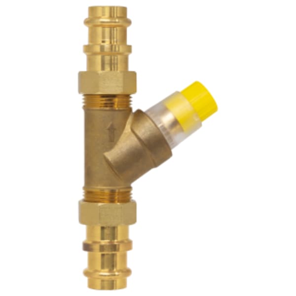 1" Press Forged Brass Differential Pressure By-Pass Valve, Opening Differential Pressure Setting Adjustable from 1.5 to 9 PSI, 18 GPM Max