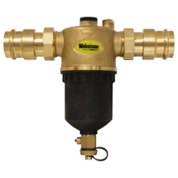 1-1/4" Press Magnetic Boiler Filter XL, 12,000 Gauss Magnet, Integrated Hose Drain Valve, Air Vent & Filter, Includes (2) Union End Connections & Service Tool