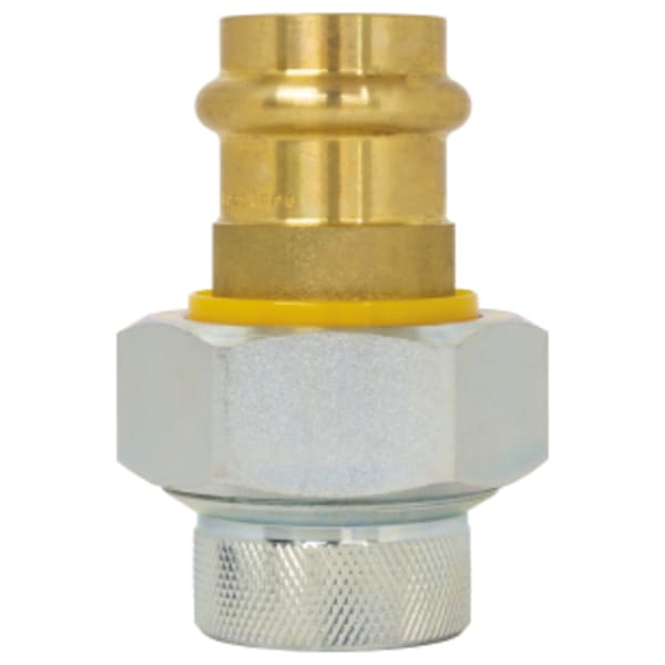1/2" FPT x Press Union Dielectric Union, Galvanized Steel & Lead-Free Brass, w/ Nylon Insulator Ring