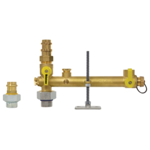 3/4" FPT Union x Press Pro-Pal Water Heater Service Valve Kit, Includes Dielectric Water Heater Supply Valve, w/ Expansion Tank Service, & Dielectric Union Fitting