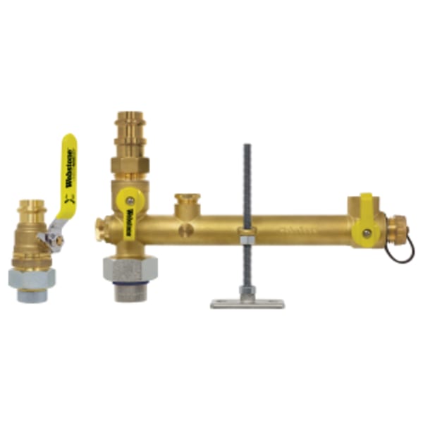 3/4" FPT Union x Press Pro-Pal Water Heater Service Valve Kit, Includes Dielectric Water Heater Supply Valve, w/ Expansion Tank Service, & Dielectric Union Ball Valve