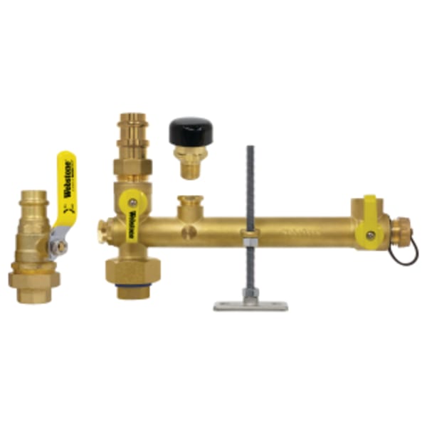 3/4" FPT Union x Press Pro-Pal Water Heater Service Valve Kit, Includes Water Heater Supply Valve, w/ Expansion Tank Service, Union Ball Valve, Vacuum Relief Valve & Mounting Hardware