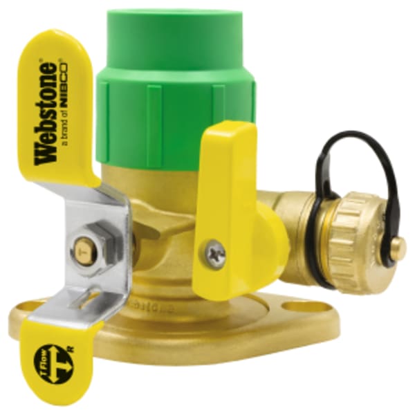 63mm (2") Female PP-R Metric Socket x Rotating Flange Isolator w/ Rotating Flange, Full Port Forged Lead-Free Brass Uni-Flange Ball Valve, w/ Detachable Rotating Flange, Multi-Function High Flow Hose Drain, Adjustable Packing Glands, Nuts & Bolts, Fits Standard & High Velocity Pumps. Available exclusively at Aquatherm® dealers