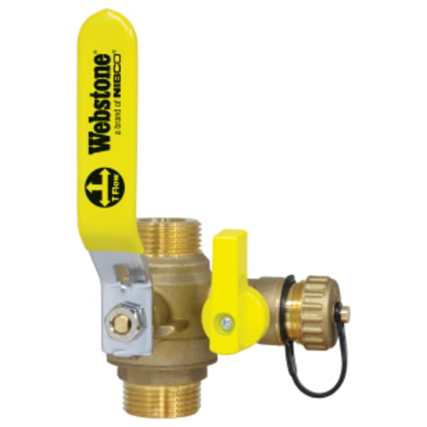 1-1/2" G Thread G-Series Ball Drain, Full Flow Forged DZR Lead-Free Brass Ball Valve, w/ Hi-Flow Hose Drain, Reversible Handle, & Adjustable Packing Glands, Requires (2) G-Union Fittings (Sold Separately)