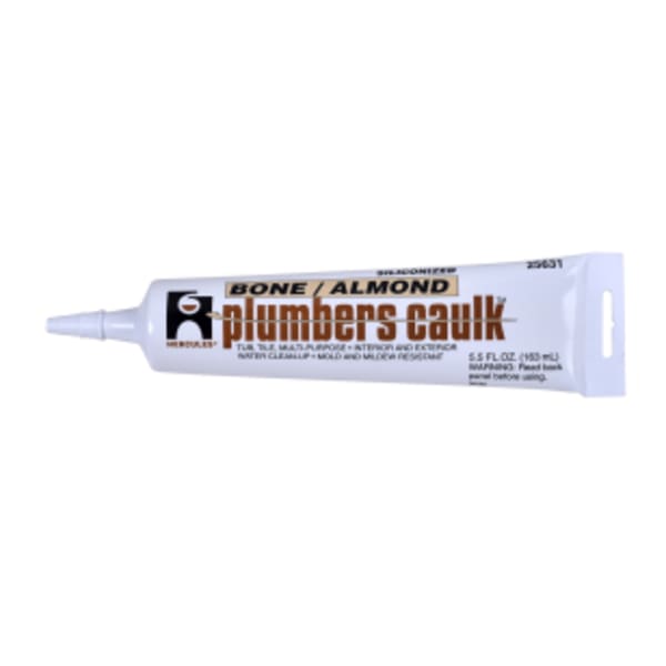Hercules® 5.5 oz. Plumbers Caulk™ Almond/Bone - Tube Display