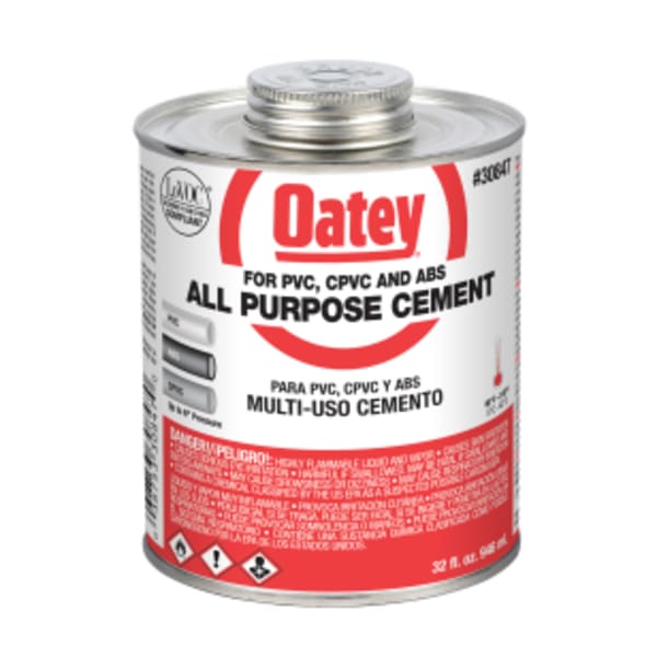 Oatey® 32 oz. All-Purpose ABS, PVC and CPVC Clear Cement