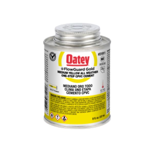 Oatey® 8 oz. CPVC All Weather FlowGuard Gold® 1-Step Yellow Cement