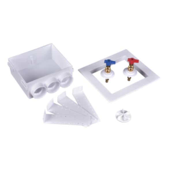 Oatey® Quadtro, 1/4 Turn, F1807 PEX Washing Machine Outlet Box - Standard Pack