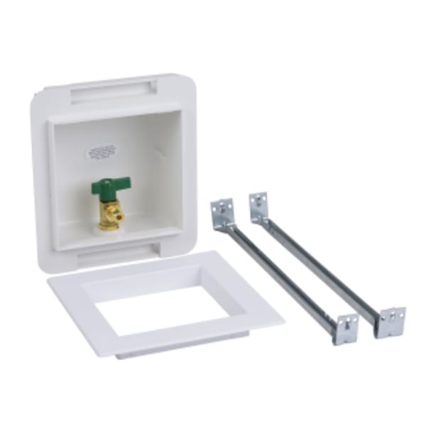 Oatey® Fire Rated, 1/4 Turn, F1960, Low Lead, Ice Maker Outlet Box - Standard Pack