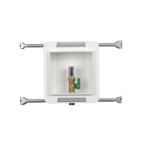 Oatey® Fire Rated, 1/4 Turn, Copper, Hammer, Low Lead, Ice Maker Outlet Box - Standard Pack