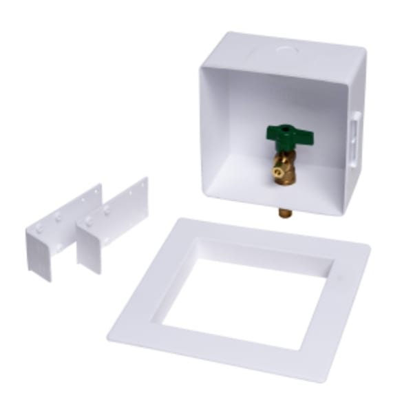 Oatey® Square, 1/4 Turn, F1960 Low Lead Ice Maker Outlet Box - Standard Pack