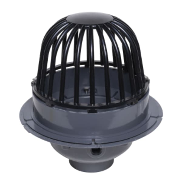 Oatey® 3 in. or 4 in. PVC Roof Drain with ABS Dome and Dam Collar