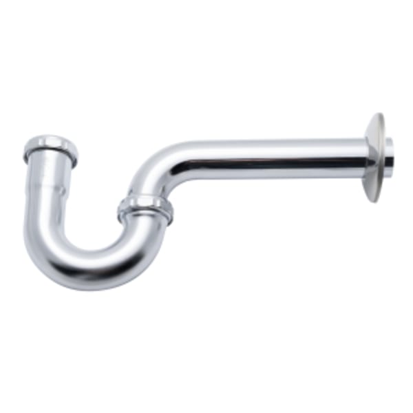 1-1/4" P-trap 17 Gauge Chrome Plated