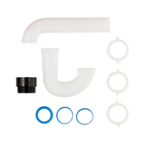 Dearborn® 1-1/2 in. P-Trap (White) w/ Threaded ABS Adapter, Bagged