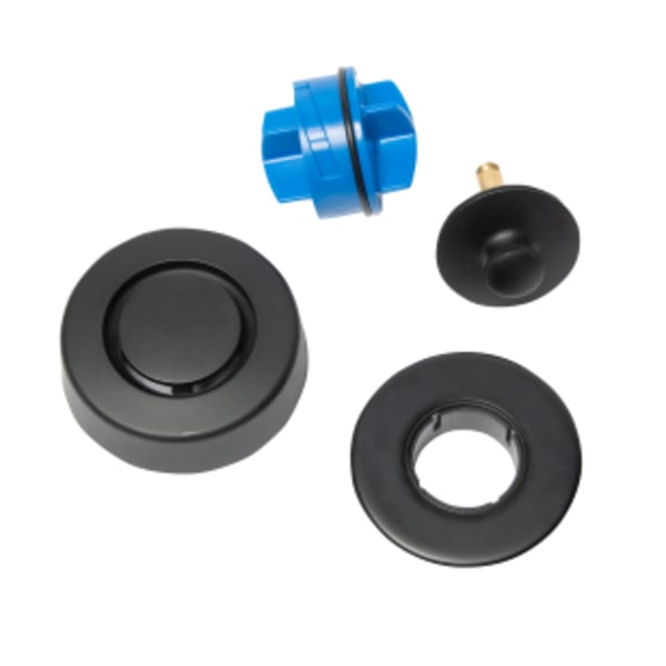 Dearborn® True Blue® Bath Waste Trim Kit with Push n' Pull Stopper in Matte Black