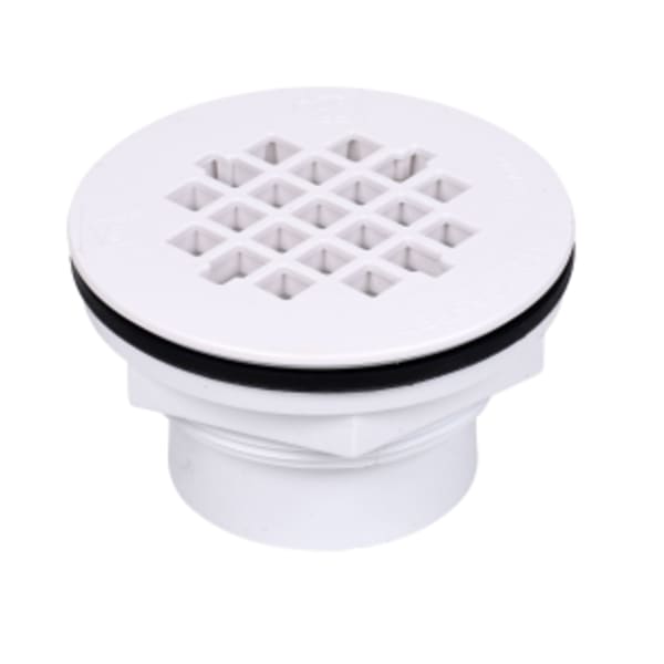 Oatey® 2 in. 101 PS PVC Solvent Weld Shower Drain with Plastic Strainer