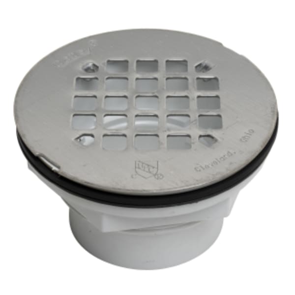 Oatey® 2 in. 101 PS PVC Solvent Weld Shower Drain with Stainless Steel Strainer