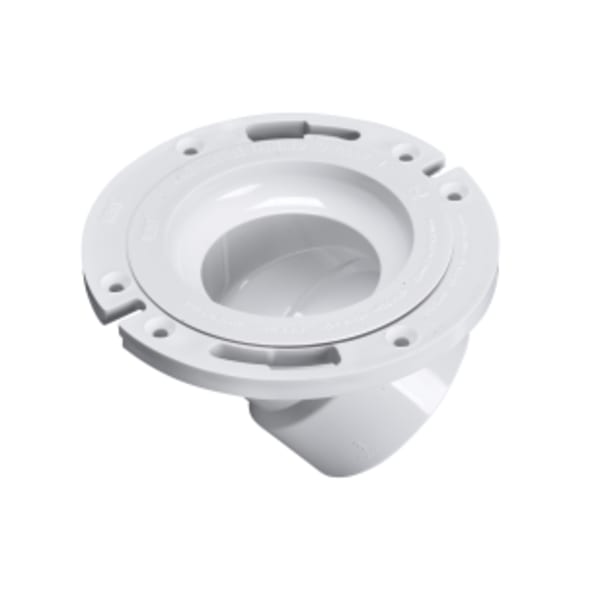 Oatey® 3 in. or 4 in. PVC 45° Closet Flange with Plastic Ring without Test Cap