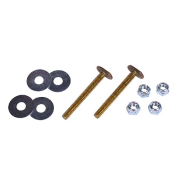 Harvey™ 1/4 in. X 2 1/4 in. Brass Toilet Flange Bolt Set with Double Nuts and Washers