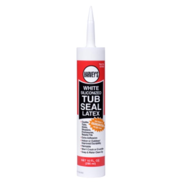 Tub Seal Acrylic Latex White 10 Oz